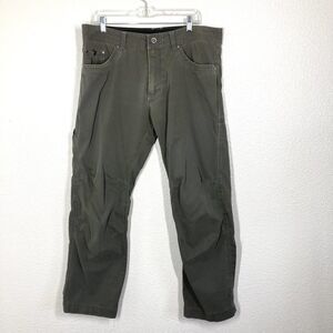 Kuhl Revolvr Rogue Pants Mens 36x30 Green Stretch Hiking Outdoor Trail Casual